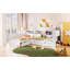 Lit plateforme simple en bois en L avec lit gigogne et tiroir Wood