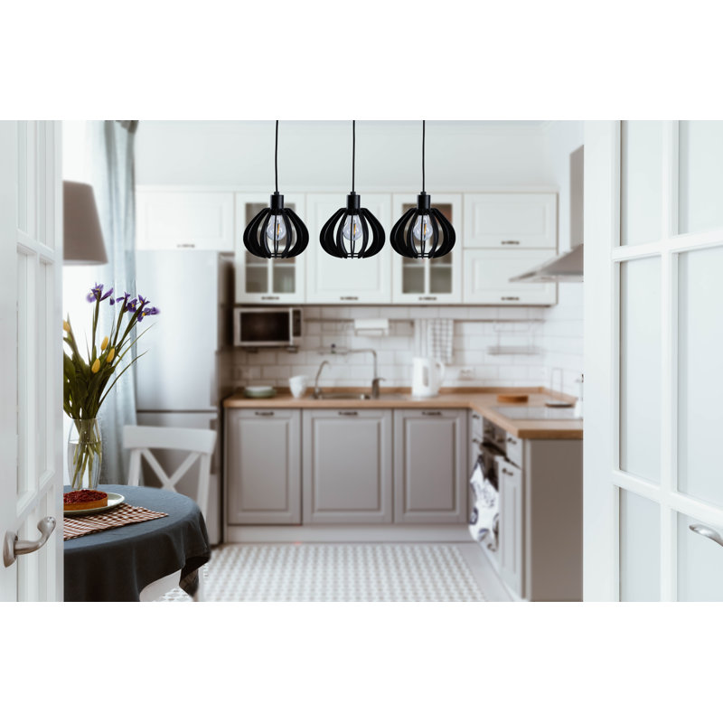 Parma 3 - Light Kitchen Island Pendant, Black