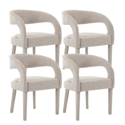 Upholstered Modern Dining Room Chairs With Arms For Kitchen/Dining Room/Living Room