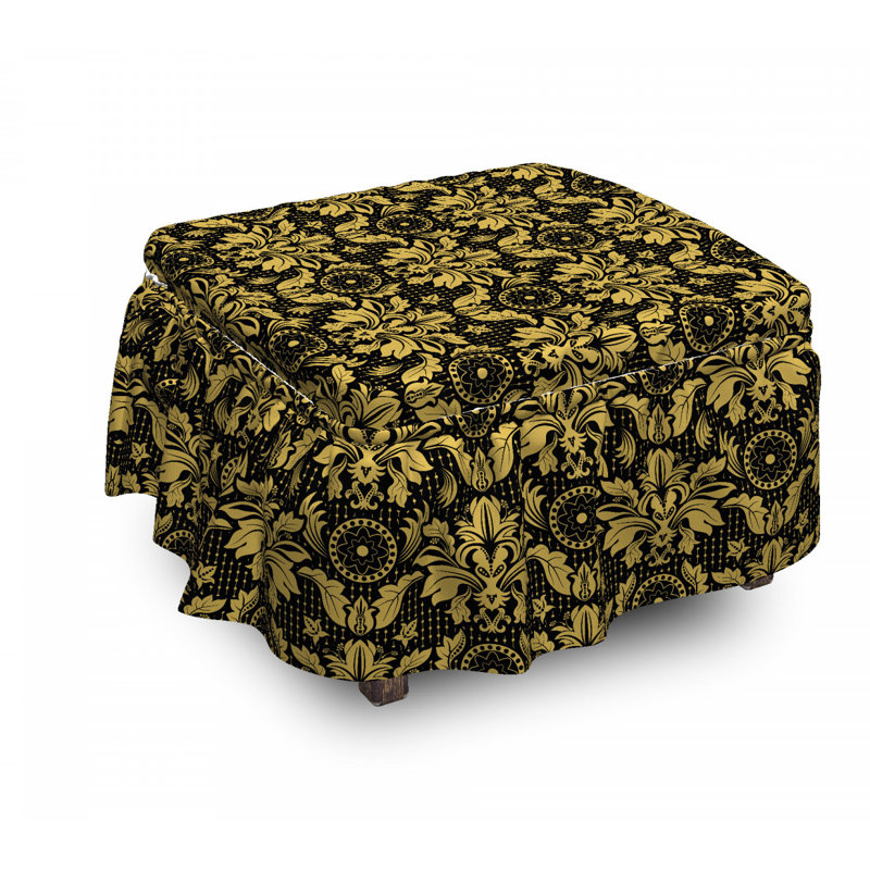 Housse pour repose-pieds de feuillage antique