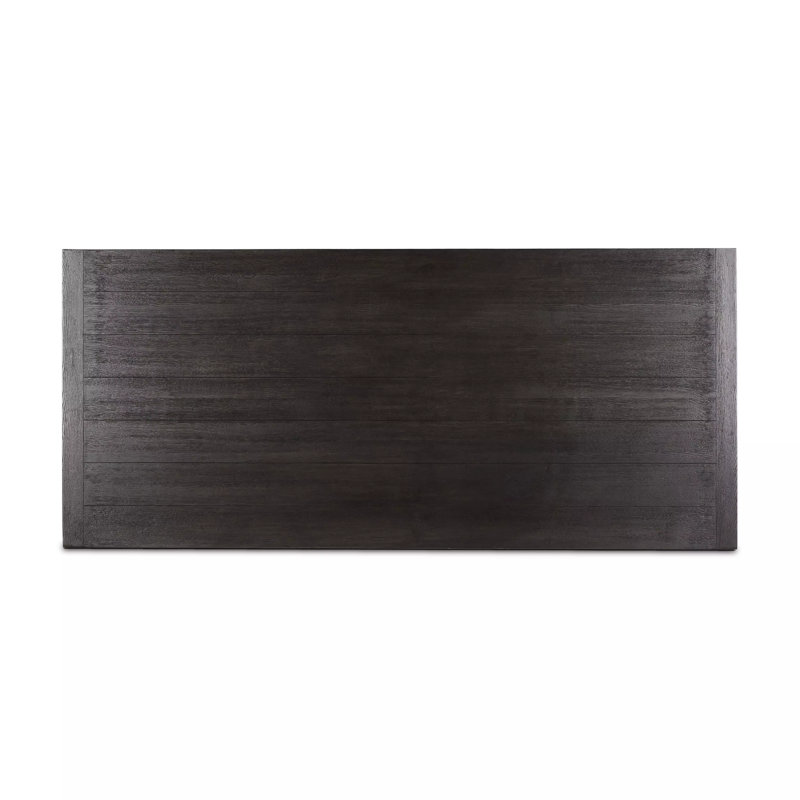 Warby Solid Oak Dining Table, Worn Black