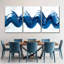 "Dynamic Abstract Wave", ensemble de 3 reproductions sur toile par Daniel P-93060728