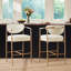 Upholstered Counter Stool with Metal Frame-118574581