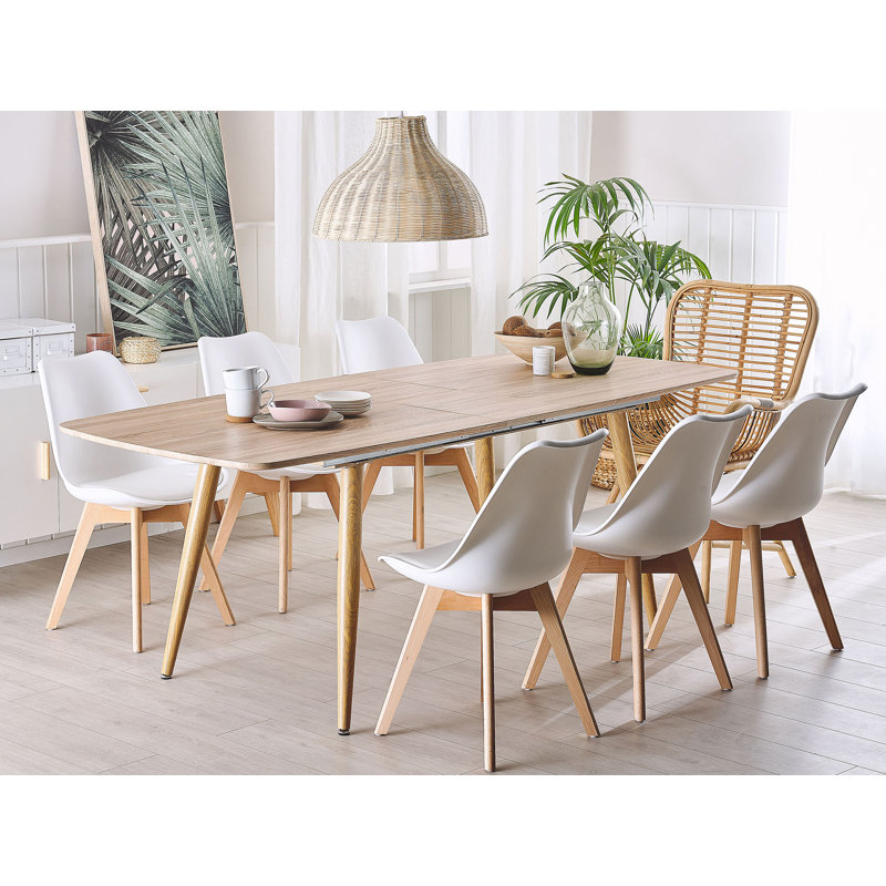 Aquin Extendable Metal Base Dining Table