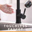 Robinet de cuisine automatique sans contact - Smart, mains, noir, remplissage en céramique, laiton, modèle chic Smart Touchless, look tendance-130830548