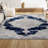 Amee Ornate Medallion Modern Ivory/Navy Rug-1044855311