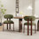 Chaise rembourrée en bois massif avec dossier ergonomique rembourré