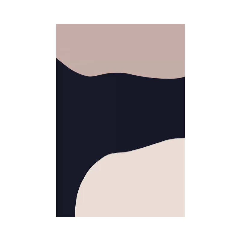Navy Rose Abstract III by Leah Straatsma - Print on Canvas, 30.48cm H x 20.32cm W x 1.91cm D, Wrapped Canvas