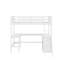 Lit mezzanine simple avec tablettes et bureau