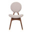 Chaises de salle à manger rembourrées Eichorn avec dossier courbé et pieds en bois-118705405