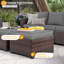 Ensemble de mobilier de jardin en résine tressée pour 5 personnes avec coffre de rangement et poufs-93831201