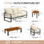 Ensemble de conversation de patio 5 pièces avec coussins-516364063