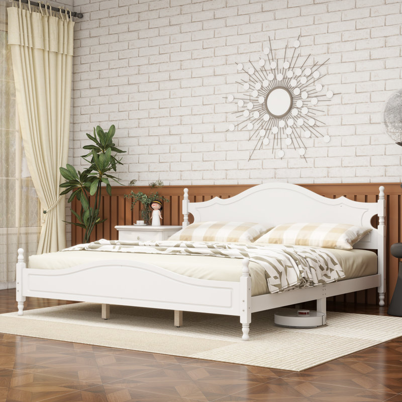 Lit standard Cayce, King, Blanc