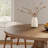 5-pieces Farmhouse Round Dining Set Solid Wood Dining Table With 4 Upholstered Armchairs, Zen-style-1973977315-1973548554