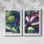 «Night Garden Expositions III» - Toile tendue avec châssis de qualité supérieure - Prêt à être accroché-1290387890