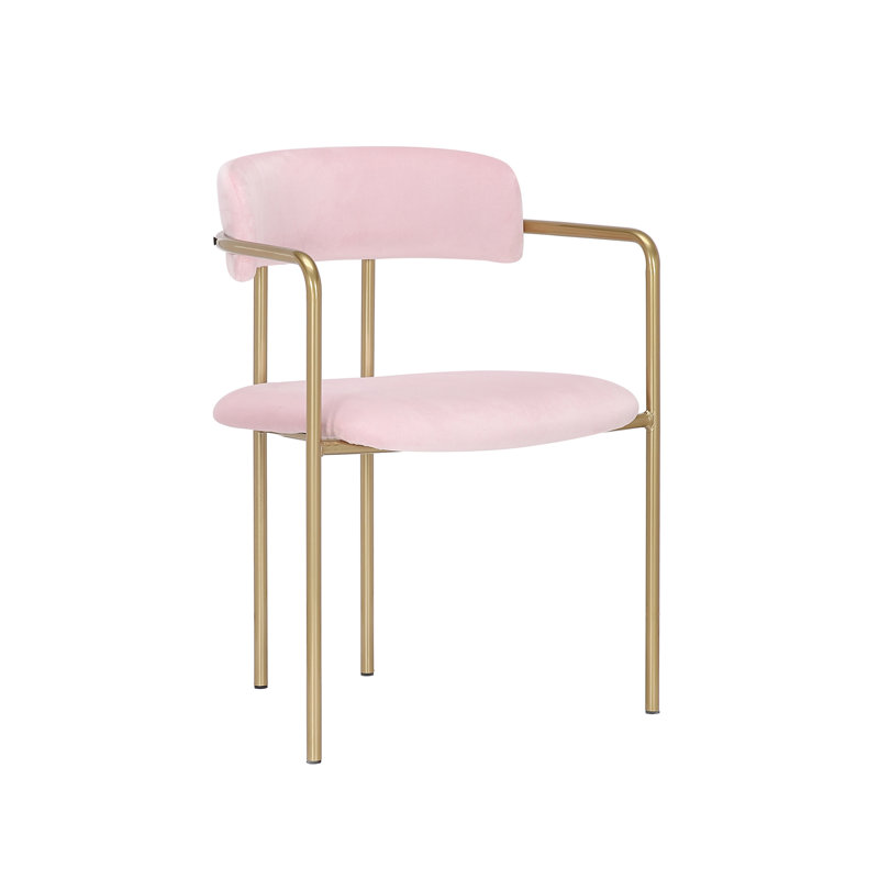 Chestertown 18.11'' H Velvet Upholstered Armchair, Pink