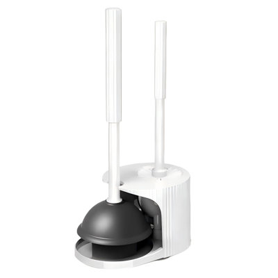 2Pack 2 in 1 Toilet Brush and Plunger Set, Extended Handle Plunger,Toilet Bowl Brush Plunger Set,Bathroom Cleaning Tools,Toilet Brush Plunger Combo,Cleaning Brush,Cleaning Supplies