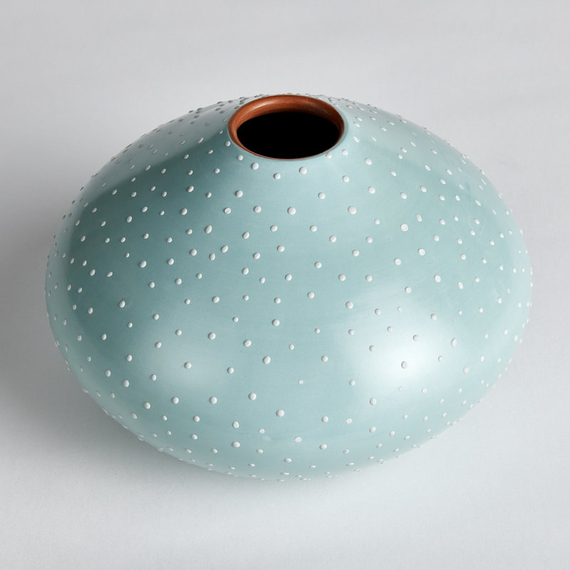 Vase Zayas, Hauteur totale - 6 po, Bleu clair