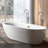 Freestanding Tub Faucet With Hand Shower - Metal Build, Finish, 3.9 Gpm Water Flow, Bathroom Enhancement Product Modern Bathtub Construction, , 45.3 In. Deep Filler, Update Accessory