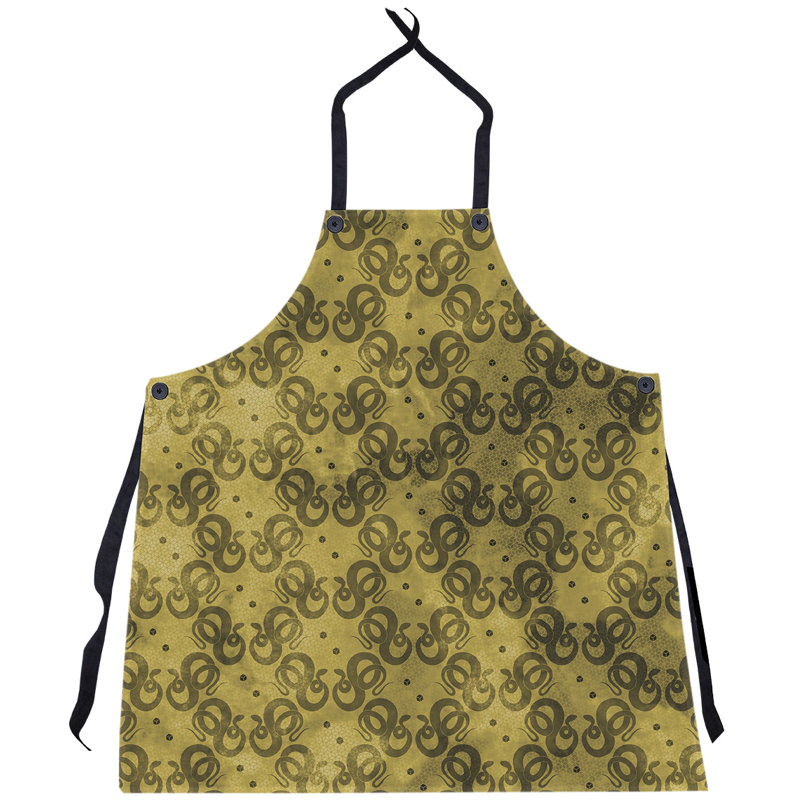 Tablier à motif de serpents, Jaune