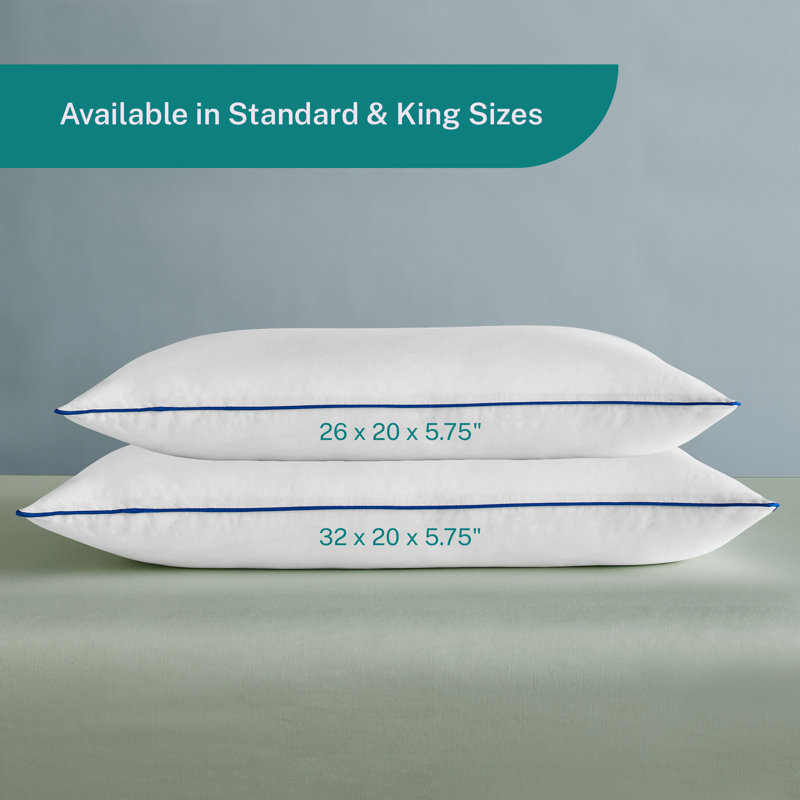 Gel Memory Foam Medium Pillow, Standard