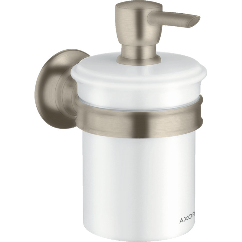 Montreux Glass Soap Dispenser, Brushed Nickel
