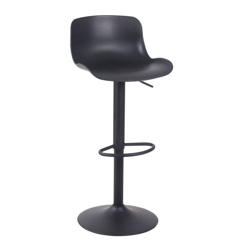 Khyree Swivel Adjustable Height Counter Stool, Black