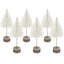 White Sisal Tree - Set of 6 - 5.5"Dia. x 12" - White/Brown