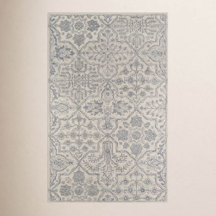 Cece Handmade Wool Gray Rug