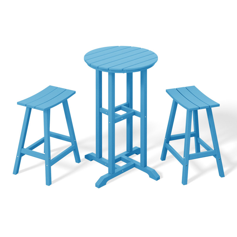Tabouret de comptoir d'extérieur 24 po Laguna, Bleu
