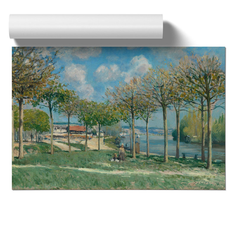 View Of Marly From Coeur-Volant by Alfred Sisley - No Frame Painting, 42cm H x 59cm W x 0.1cm D