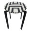 Table d'appoint avec plateau rond géométrique et base élégante - Accent moderne pour le salon ou les petits espaces - Table de bout étroite pour la décoration intérieure - 22,5 po, noir et blanc
