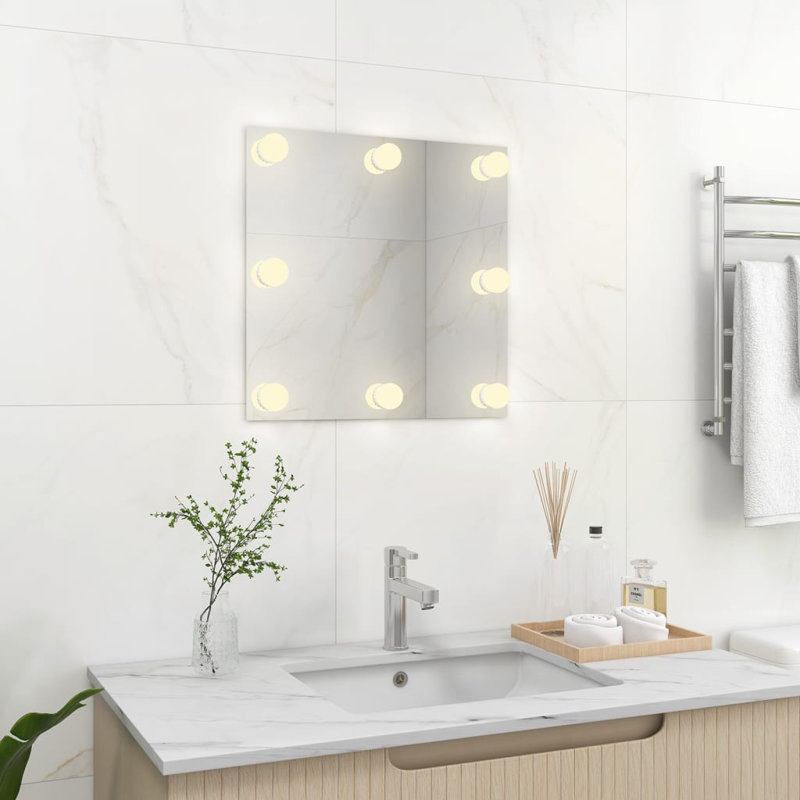 Birgül Flat Wall Mirror, 50cm H x 50cm W