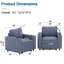 Fauteuil d'appoint rembourré l 38 po avec rangement et porte-gobelet Tupelo-97966543