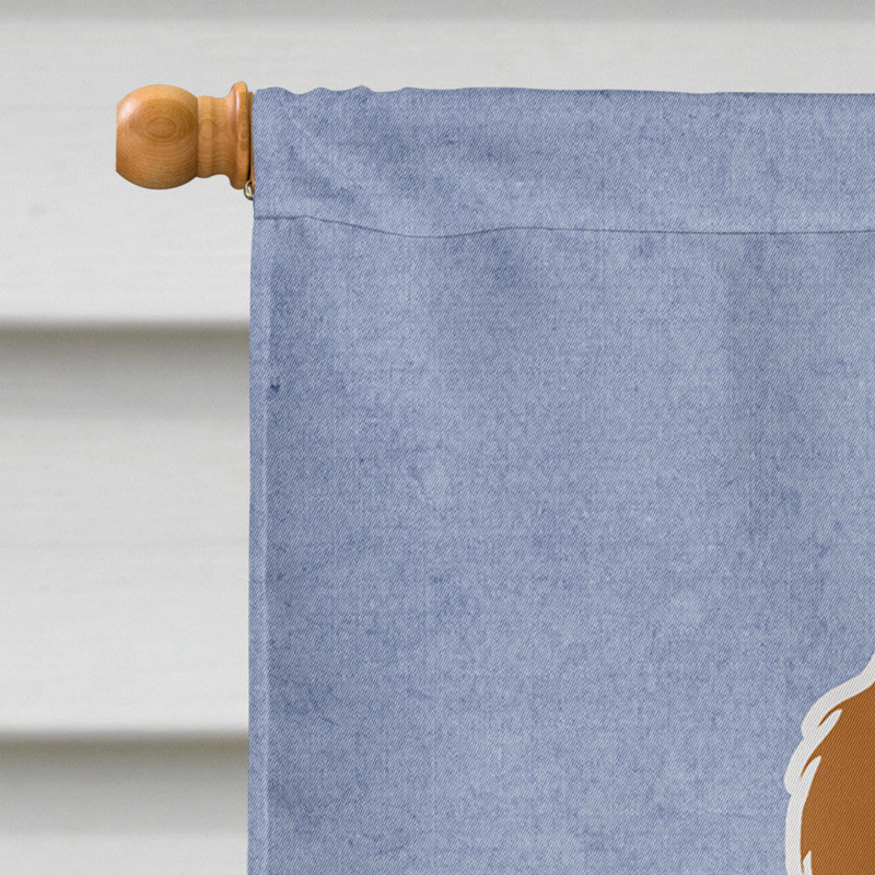 Polyester 2 côtés 40 x 28 po welcome drapeau maison, Épagneul Brittany
