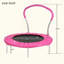Mini trampoline avec poignée, durable et sécuritaire pour les enfants, assemblage facile et utilisation intérieure / extérieure-128537907