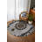 Albasa Collection Digital Print Cotton-Polyester Gray Moroccan Rug-1793313149