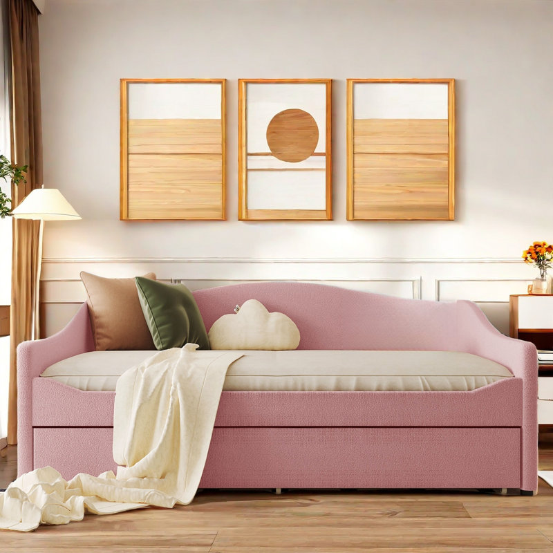 Lit de jour avec lumière et couchette, Rose