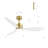 Loritta 52'' 3 - Blade Large Indooor Ceiling Fan With Light Kit and Remote, 3 LED Colors, 6 Speed Noiseless DC Motor, Timer-1564038051