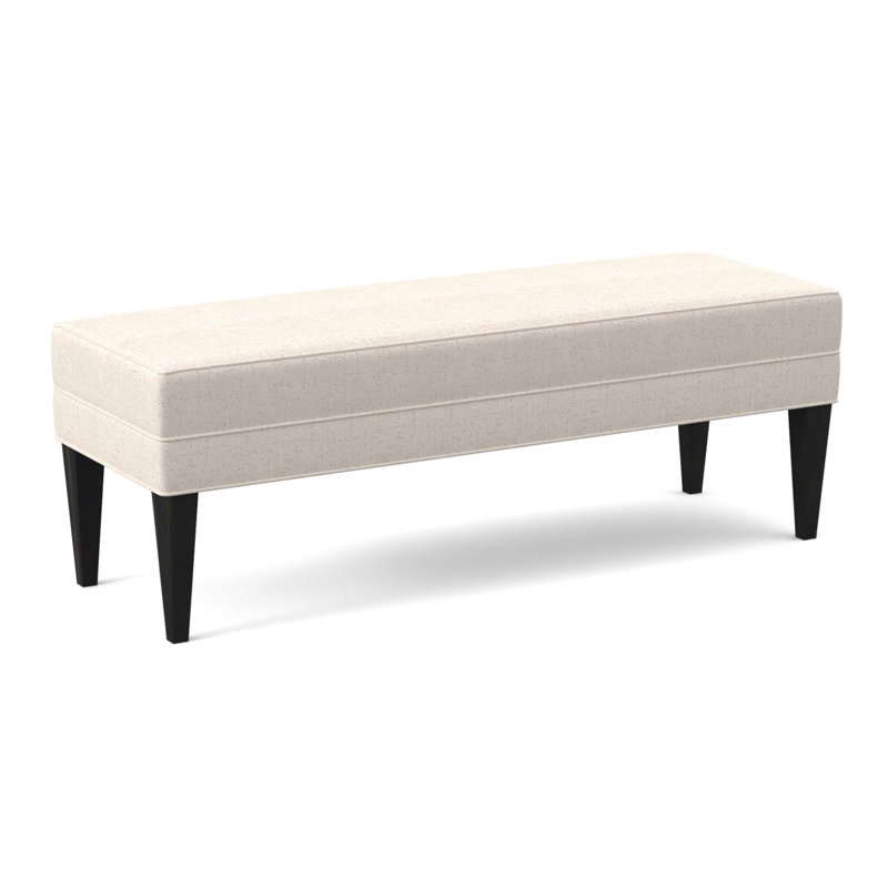 Banc rembourré Livery, Espresso, Ivoire de Venise