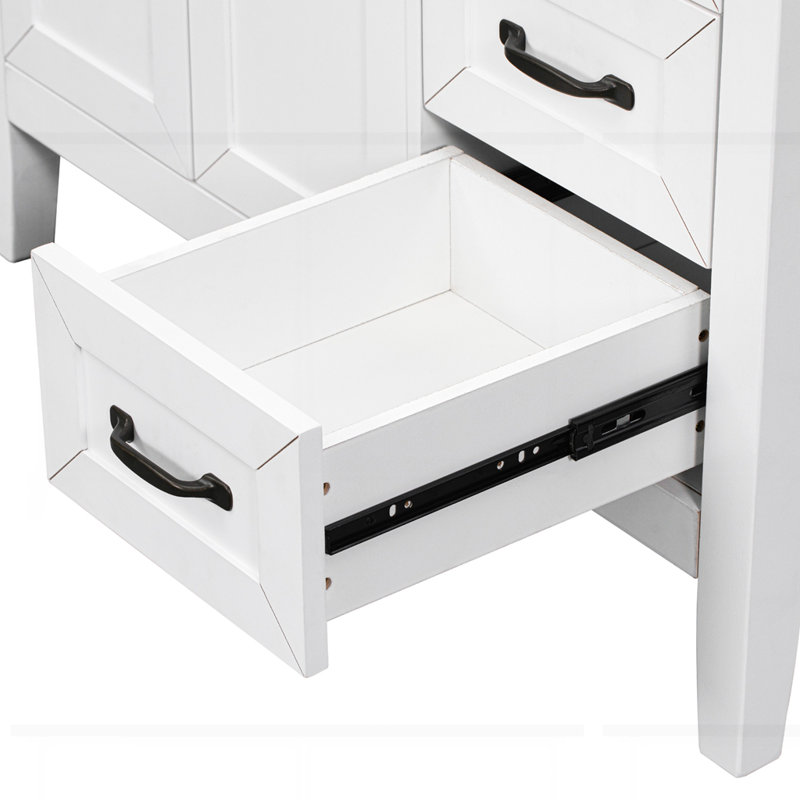 36" Bathroom Vanity without Sink, White