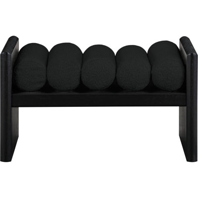 Waverly Boucle Wood Bench