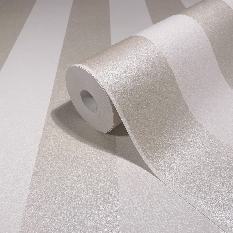 Ninti Industrial Effects Classic Stripe Pearlescent Wallpaper Roll 10.05cm x 53cm