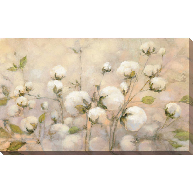 «Cotton Field», reproduction de peinture acrylique sur toile, H 28 po x l 48 po x P 1,5 po, Toile tendue