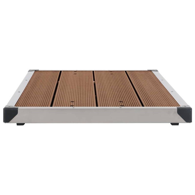 Cabriales WPC and Stainless Steel Standard Shower Tray, 5cm H x 62cm W x 110cm D, Brown