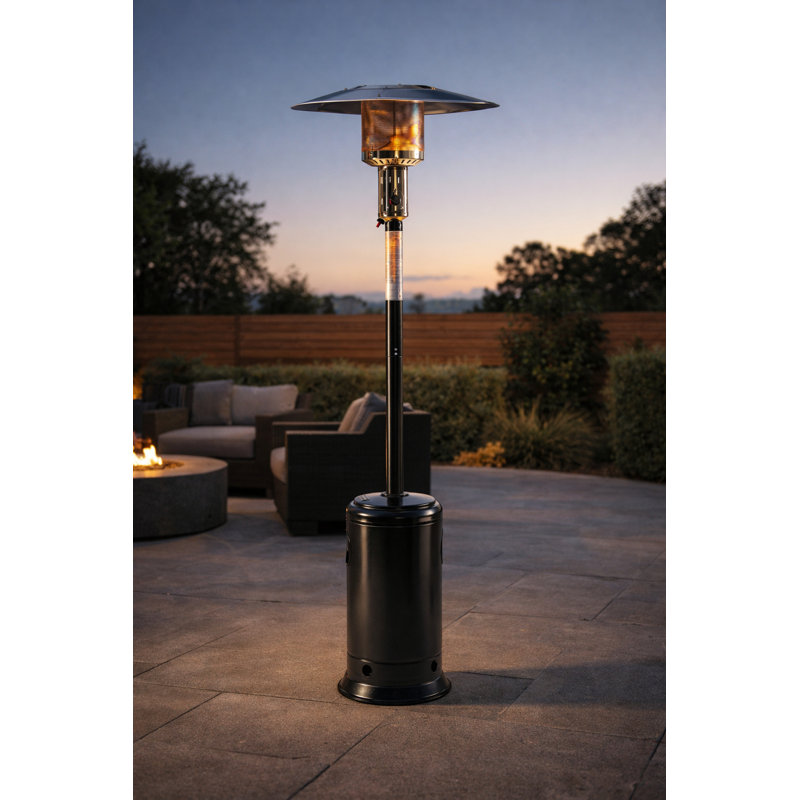 Chauffe-terrasse Solara, noir martelé