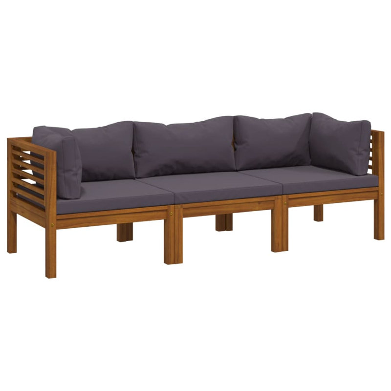 3-Seater Sofa Seating Group, Dark Gray