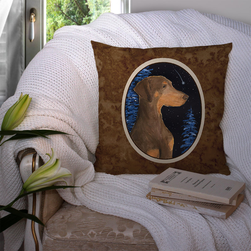 Coussin décoratif intérieur/extérieur starry night doberman