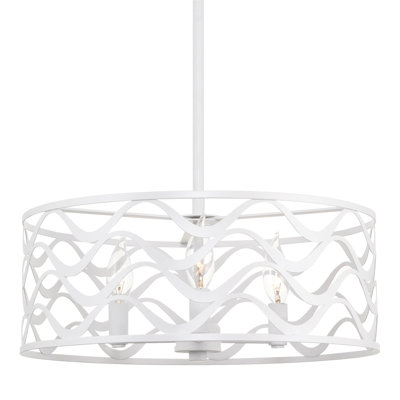 Luminaire suspendu cylindrique unique à 3 lumières
