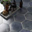 Kalay 9" Hexagon Polished Porcelain Tile-189182015